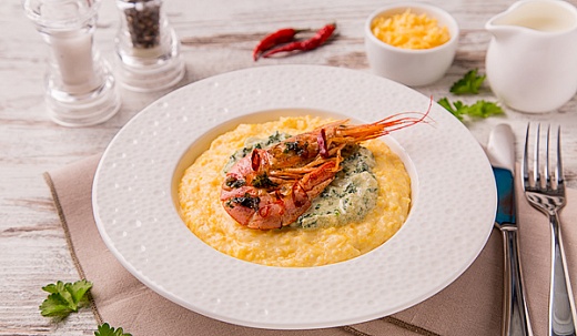 Polenta with Shrimp