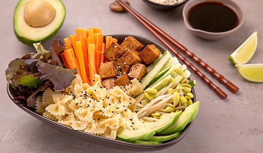Asian Pasta Salad with Avocado and Tofu