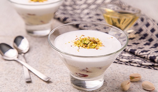 Lebanese Semolina Pudding with Pistachios