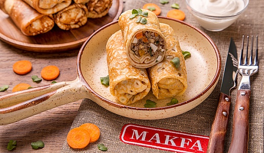 Crepes with Buckwheat and Meat