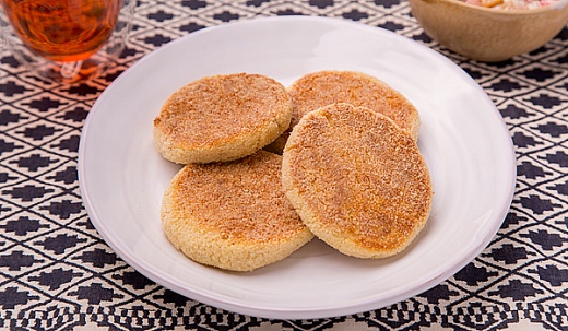 Morocco Harcha (Semolina Flat Cakes) with Anise