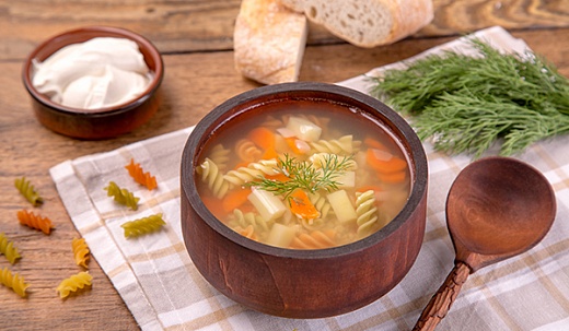 Soup with Millet and Pasta