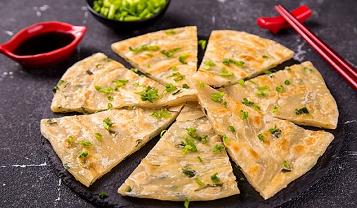 Chinese flatbread with green onion