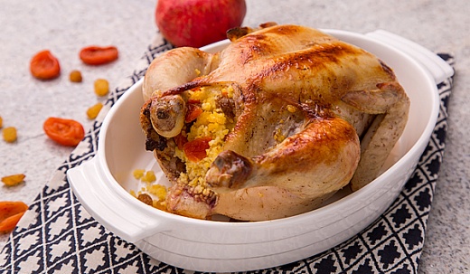 Chicken Stuffed with Cornmeal Porridge