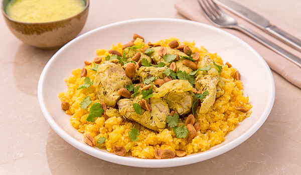 Mansaf (Chicken in Buttermilk) with Cornmeal