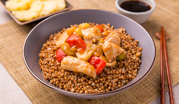 Sweet and Sour Chicken with Buckwheat