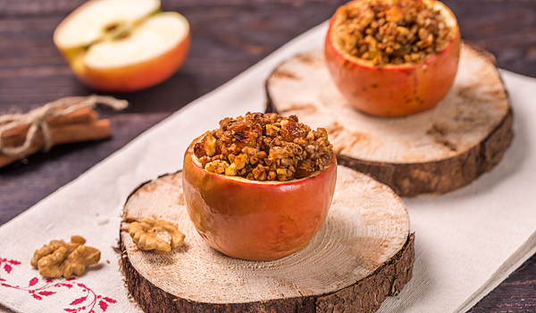 Baked Apples with Buckwheat
