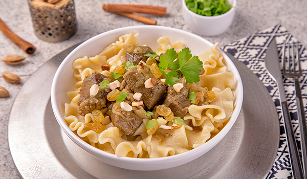 Moroccan Stewed Mutton with Pasta