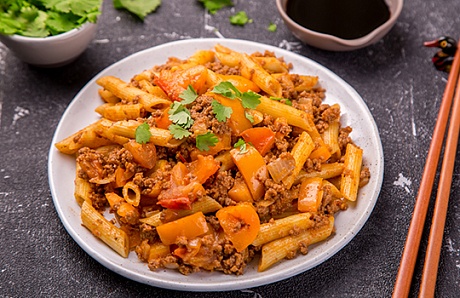 Pasta with Mutton and Tomato Sauce
